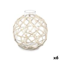 Decoratief sierding Gift Decor Wit Transparant 18 x 20 x 18 cm 18 x 20 cm (6 Stuks)