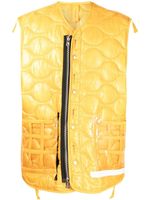 Takahiromiyashita The Soloist gilet matelassé à poche transparente - Jaune