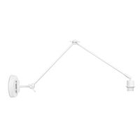 Moderne wandlamp Shift voor lampenkap, 70-70-32cm, Wit, wandlamp met-verstelbare-arm-van, Metaal, geschikt-voor-E27-LED-lichtbron, voor-lampenkap-met-doorsnede-max., 20cm