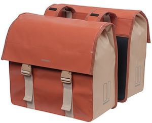 Basil urban load dubbele fietstas, rood, waterdicht, 48-53l
