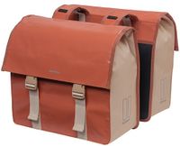 Basil urban load dubbele fietstas, rood, waterdicht, 48-53l