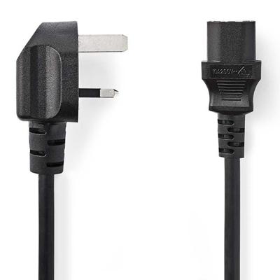 Nedis Voedingskabel Stekker Type G (VK) IEC 320 C13 3,0 m Zwart