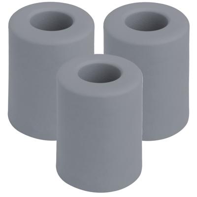 Benson Deurbuffers / deurstoppers rubbers - 3x - grijs - 50 x 35 mm - met schroefbevestiging