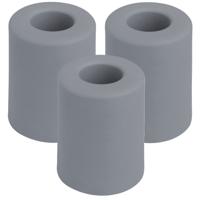 Benson Deurbuffers / deurstoppers rubbers - 3x - grijs - 50 x 35 mm - met schroefbevestiging