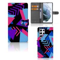 Samsung Galaxy S22 Ultra | Book Case | Funky Triangle | Portemonnee hoesje Samsung Galaxy S22 Ultra | Book Case | Funky Triangle | Portemonnee hoesje