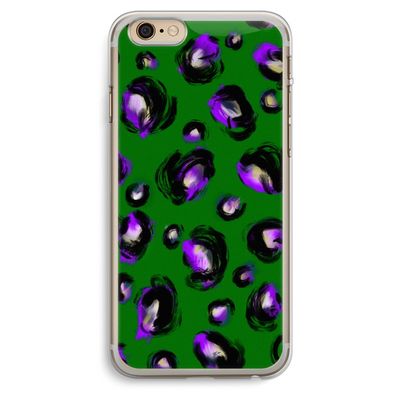 Green Cheetah: iPhone 6 Plus / 6S Plus Transparant Hoesje