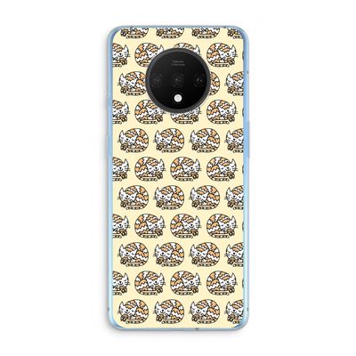Slapende poes: OnePlus 7T Transparant Hoesje