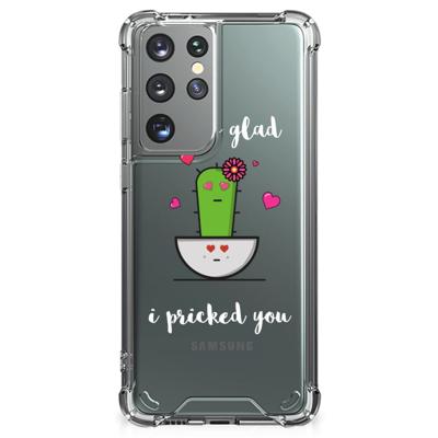 Samsung Galaxy S21 Ultra Stevig | Bumper Hoesje | Cactus Glad