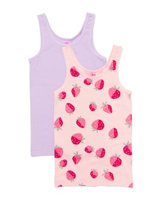 HEMA Kinderhemden aardbei - 2 stuks roze (roze)