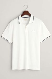 GANT Regular Fit Polo shirt Korte mouw wit