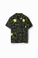 Unisex Resort shirt Smiley® - BLACK - XXL