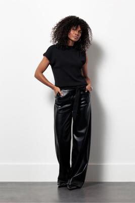 Lexie faux leather trousers - black - 13331