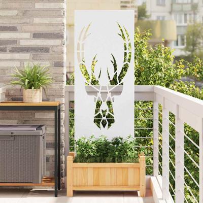 Tuin Privacy Screen Wit 50 x 140 cm Koudgewalst staal