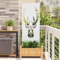 Tuin Privacy Screen Wit 50 x 140 cm Koudgewalst staal