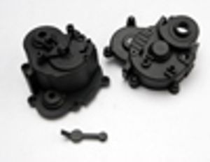 Gearbox halves (front & rear)/ rubber access plug / shift detent ball/ spring/ 4mm gs/ shift shaft seal, glued