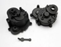 Gearbox halves (front & rear)/ rubber access plug / shift detent ball/ spring/ 4mm gs/ shift shaft seal, glued