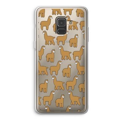 Alpacas: Samsung Galaxy A8 (2018) Transparant Hoesje