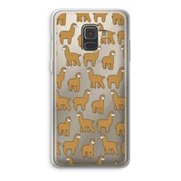 Alpacas: Samsung Galaxy A8 (2018) Transparant Hoesje