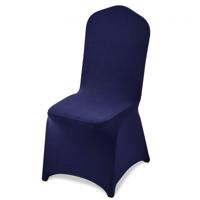 VEVOR stoelhoezen, 50 stuks, wasbare en afneembare stoelhoezen van polyester-spandex voor bruiloften, diners, banketten en restaurants, geschikt voor stoelen (51 x 45 x 95 cm), marineblauw