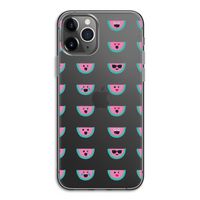 Smiley watermeloenprint: iPhone 11 Pro Transparant Hoesje