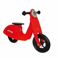 Houten loopscooters rood   - - thumbnail