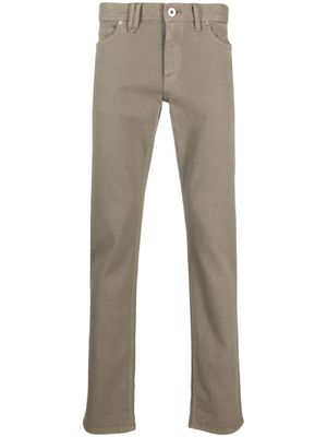 Brioni jean slim à taille basse - Tons neutres