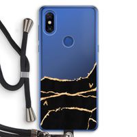 Gouden marmer: Xiaomi Mi Mix 3 Transparant Hoesje met koord