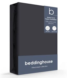 Beddinghouse Jersey-Lycra Topper Hoeslaken anthracite-180/200 x 200/220 cm