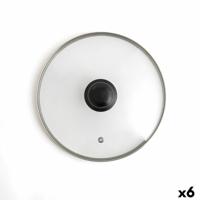 Pannedeksel Quid Renova Transparant Glas Ø 30 cm (6 Stuks)