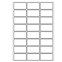A4 etiketten 64 x 34 mm wit 100 vel Sorex