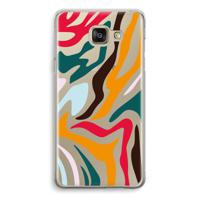 Colored Zebra: Samsung Galaxy A5 (2016) Transparant Hoesje - thumbnail