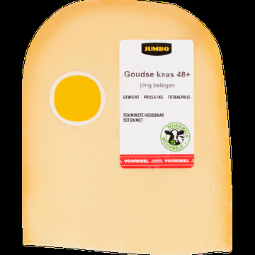 Jumbo Goudse Kaas Jong Belegen 48+ Voordeelverpakking 535g