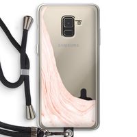 Peach bath: Samsung Galaxy A8 (2018) Transparant Hoesje met koord