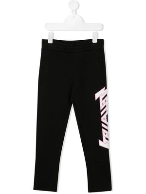 Stella McCartney Kids pantalon de jogging à logo imprimé - Noir