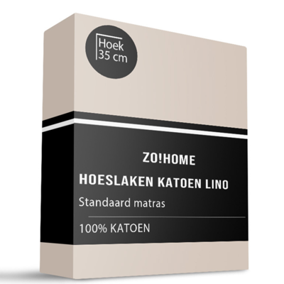 Hoeslaken Lino - Katoen - 90x200 cm - - Zo!Home - Dekbed-Discounter.nl