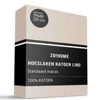 Hoeslaken Lino - Katoen - 90x200 cm - - Zo!Home - Dekbed-Discounter.nl