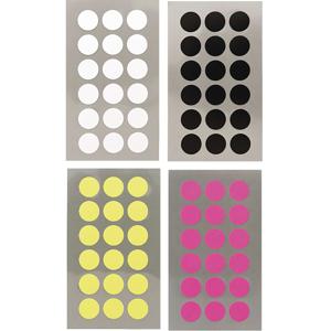 Hobby stickers - 288x stuks - D15 mm - kleurenmix - ronde stickers - Kantoor stickers - Etiketten