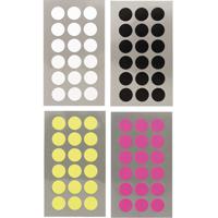 Hobby stickers - 288x stuks - D15 mm - kleurenmix - ronde stickers - Kantoor stickers - Etiketten