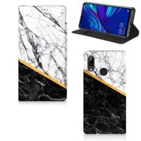 Huawei P Smart (2019) | Standcase | Marmer Wit Zwart - Origineel Cadeau Man