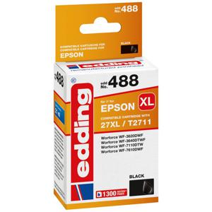 Edding Inktcartridge vervangt Epson 27XL, T2711 Compatibel Zwart EDD-488 18-488