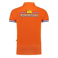 Luxe Koningsdag poloshirt oranje 200 grams voor heren