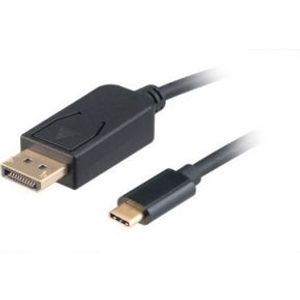 Akasa AK-CBCA11-18BK video kabel adapter 1,8 m DisplayPort USB Type-C Zwart