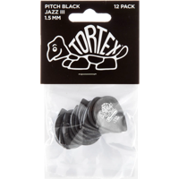 Dunlop Tortex Pitch Black Jazz III 1.50mm 12-pack plectrumset zwart - thumbnail