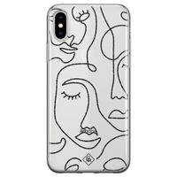iPhone X/XS transparant hoesje - Abstract faces