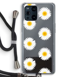 Margrietjes: Oppo Find X3 Pro Transparant Hoesje met koord