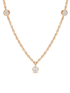 DE BEERS collier Clea en or rose 18ct pavé de cinq diamants