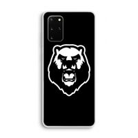 Angry Bear (black): Samsung Galaxy S20 Plus Transparant Hoesje