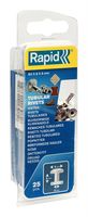 Rapid Buisvormige klinknagels Ø8 x 9 mm, 25 stuks + aambeeld - 5000415 - 5000415