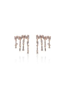 Suzanne Kalan boucles d'oreilles en or rose 18ct ornées de diamants