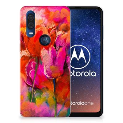 Smartphone hoesje Motorola One Vision Tulips